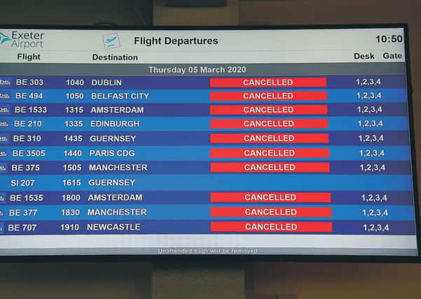Cancellations hit Scottish airports harder. Picture: Geoff Caddick/Getty