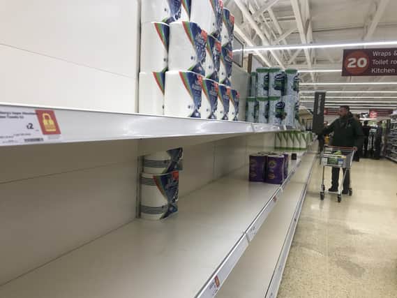 While the Sainsbury’s Craigleith store in Edinburgh saw shelves almost stripped bare of kitchen roll, retailers nationally were confident that supermarkets would not run short of food and other essentials.