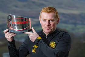 Neil Lennon, Manager of the Month for February, now lets his players manage the drsssing room. Picture: SNS.