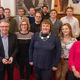 Susan Harkins (front row-centre) at a Business Gateway growth workshop sessions held at the City Chambers Edinburgh. Picture: Phil Wilkinson