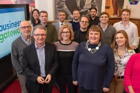 Susan Harkins (front row-centre) at a Business Gateway growth workshop sessions held at the City Chambers Edinburgh. Picture: Phil Wilkinson