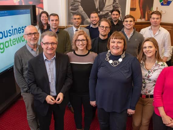 Susan Harkins (front row-centre) at a Business Gateway growth workshop sessions held at the City Chambers Edinburgh. Picture: Phil Wilkinson