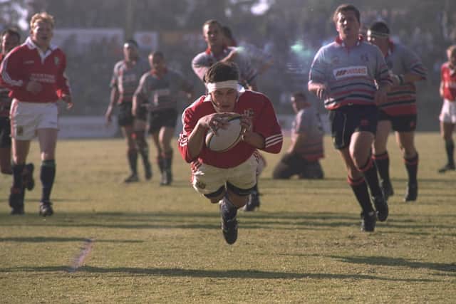 At try for Rob Wainwright for the British and Irish Lions against Mpumalanga on the 1997 tour of South Africa. Picture: Alex Livesey/Allsport