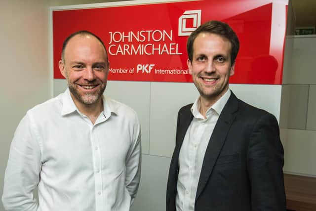 Johnston Carmichael's Shaun Millican (left) and Foresight Group's Dan Halliday attended the Dundee event. Picture: Alan Richardson