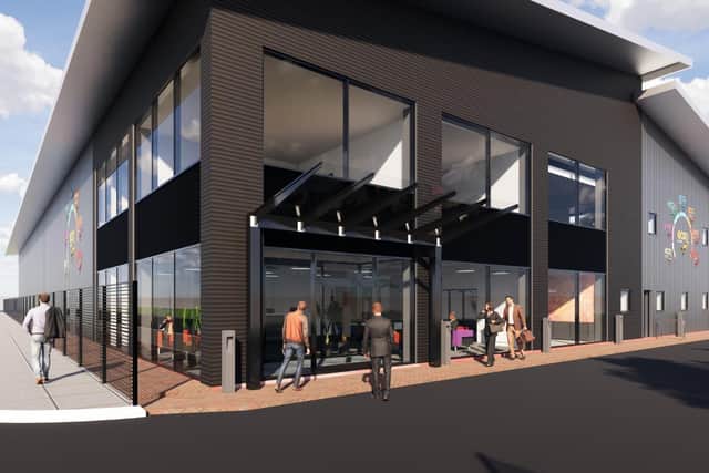 An artists impression of how the 'state-of-the-art' headquarters at Annan will look. Picture: contributed.