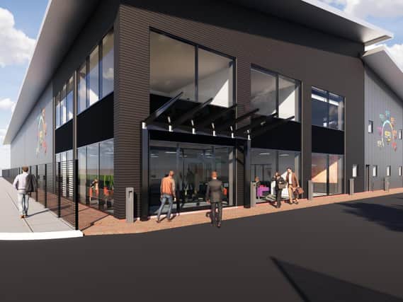 An artists impression of how the 'state-of-the-art' headquarters at Annan will look. Picture: contributed.