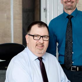 Ian Wright and Quantuma corporate restructuring and insolvency partner Scott Milne. Picture: Andy Buchanan