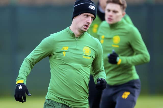 Celtic's Leigh Griffiths in relishing playing up front with Odsonne Edouard. Picture: Bill Murray / SNS