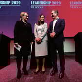 Rebecca Long-Bailey, Lisa Nandy and Sir Keir Starmer at a leadership hustings last month. Picture: John Devlin