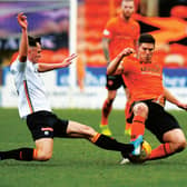 Dundee United's Dillon Powers, right, was on target against Partick Thistle. Picture: Ross MacDonald / SNS