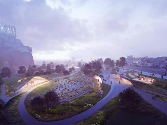 The Quiach Project would see Edinburgh's historic West Princes Street Gardens 'reimagined.'
