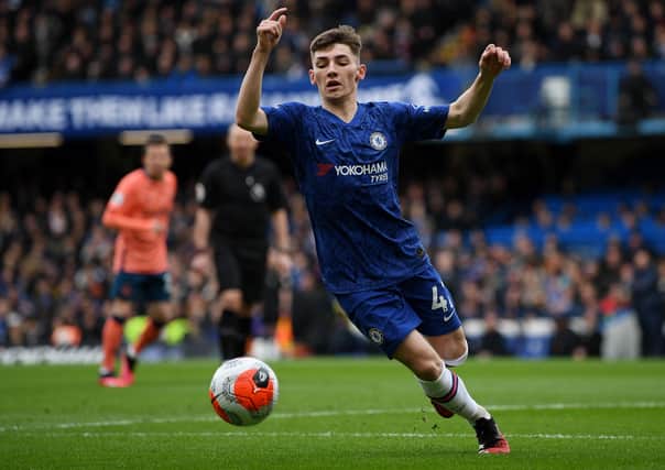 Young Scottish midfielder Billy Gilmour was man of the match again for Chelsea in their emphatic win over Everton. Picture: Shaun Botterill/Getty