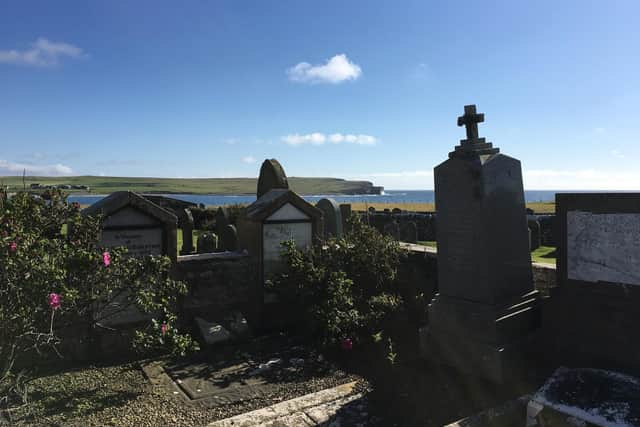 The churchyard at St Peter's Kirk.