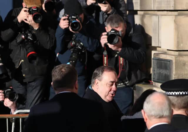 Former Scottish first minister Alex Salmond arrives at the High Court in Edinburgh. Pic: Andrew Milligan/PA Wire