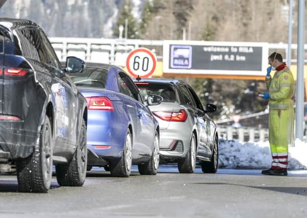 People arriving from Italy at the Brenner Pass border crossing with Austria are being checked for signs of coronavirus (Picture: Jan Hetfleisch/Getty Images)