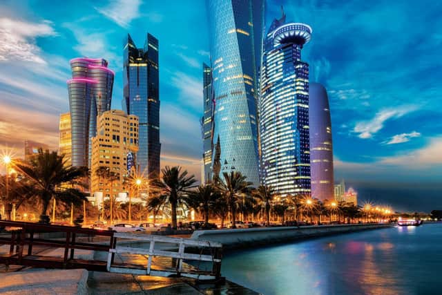 The Doha skyline and The Corniche, Doha Bay