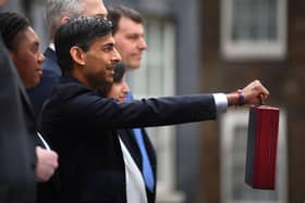 Chancellor Rishi Sunak outside 11 Downing Street, London, before heading to the House of Commons to deliver his Budget. (Picture: Victoria Jones/PA Wire)