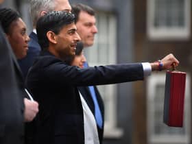Chancellor Rishi Sunak outside 11 Downing Street, London, before heading to the House of Commons to deliver his Budget. (Picture: Victoria Jones/PA Wire)