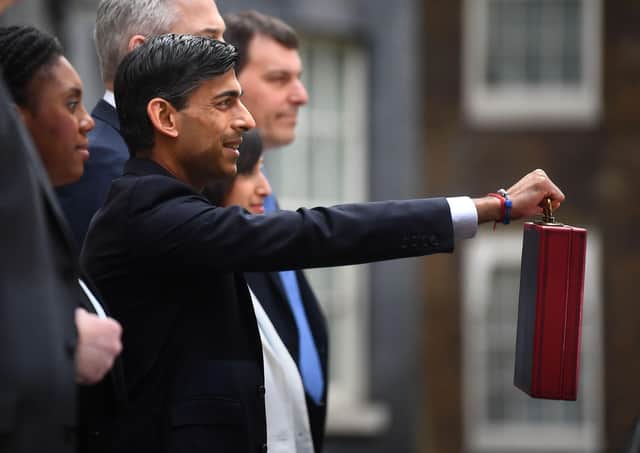 Chancellor Rishi Sunak outside 11 Downing Street, London, before heading to the House of Commons to deliver his Budget. (Picture: Victoria Jones/PA Wire)
