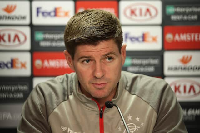 Rangers manager Steven Gerrard is considering leaving Alfredo Morelos out of his starting XI. Picture: Ian MacNicol/Getty