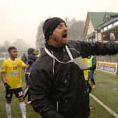 Real Kashmir manager David Robertson celebrates a vital win over I-League rivals Gokulam Kerala. Picture: Tauseef Mustafa/AFP