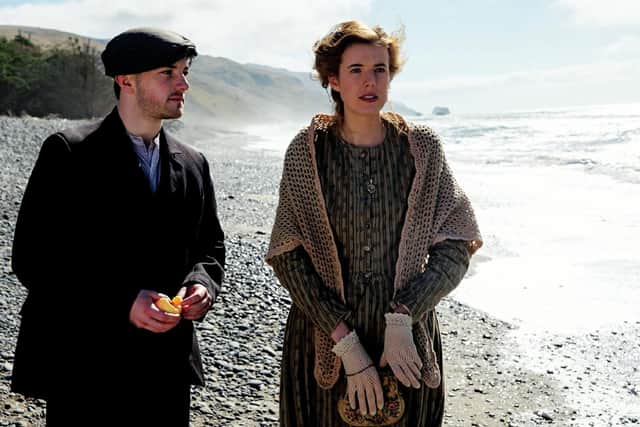 As Ewan, with Agyness Deyn as Chris, in Terence Davies's Sunset Song, 2015