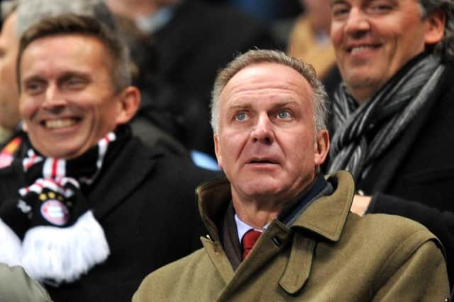 Karl-Heinz Rummenigge’s Bayern Munich are one of four German clubs
to pledge a solidarity payment of €20m to support struggling clubs. Picture: PA