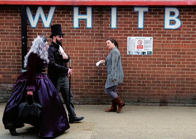Gothic Weekend in Whitby, where the town's football supporters are mourning the premature end of the season. Picture: Ian Forsyth/Getty Images