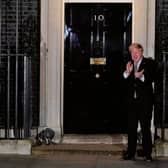 Rishi Sunak and Boris Johnson put their hands together for the National Health Service. 
Photograph:
Andrew Parsons/Getty