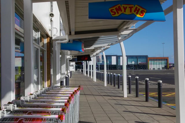 A silent retail park.