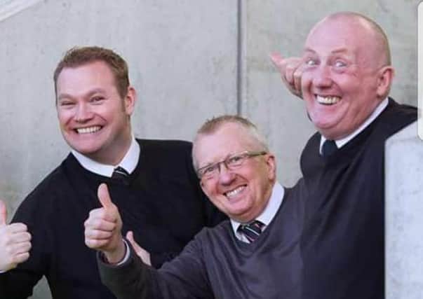 St Mirren’s team of “doorknobs”, from left, Anton McIver, Norrie McIntosh and Stewart McIntosh.