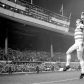 Bobby Murdoch jumps for joy after his goal gave Celtic the lead at Hampden.