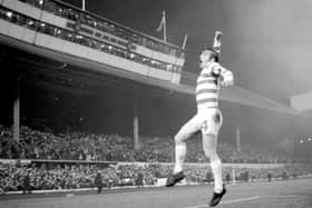 Bobby Murdoch jumps for joy after his goal gave Celtic the lead at Hampden.