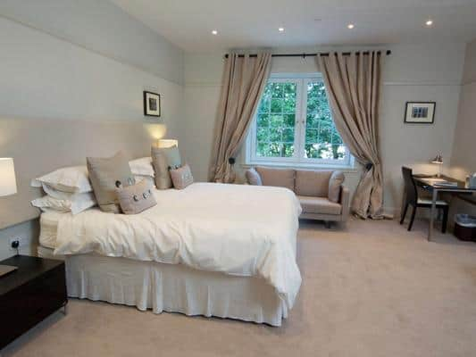 One of the five bedrooms in the Edwardian house