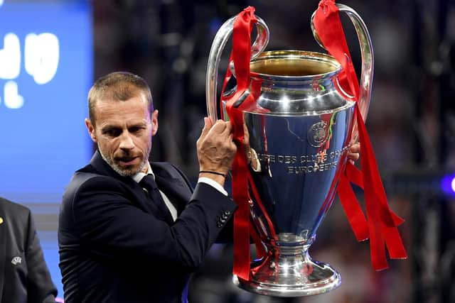 Aided by their Champions League riches, Aleksander Ceferin and his Uefa colleagues must help struggling clubs. Picture: Getty.
