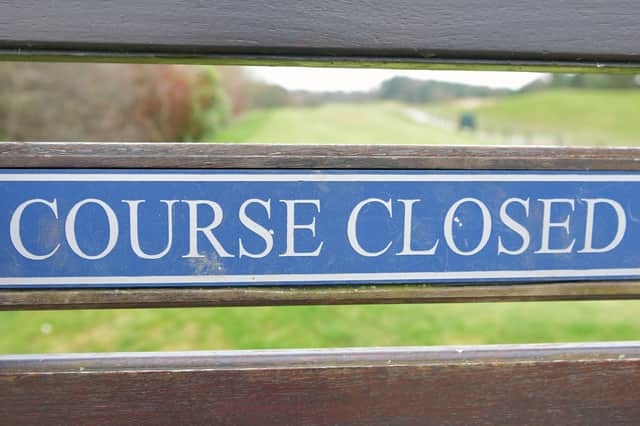 Course closed in Grangemouth. Picture: Michael Gillen