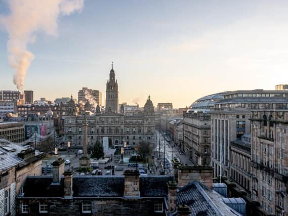 Penthouse view of the city centre from Native Glasgow