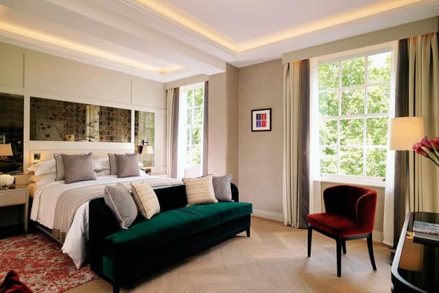 Rooms at the The Biltmore in Mayfair, which overlooks Grosvenor Square, have their own doorbells