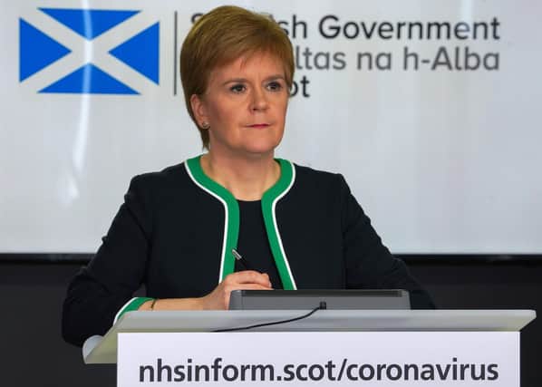 Nicola Sturgeon has warned it is still too early to lift the lockdown restrictions (Picture: Scottish Government/AFP via Getty Images)