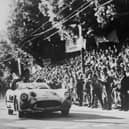 Stirling Moss on his way to winning Italy’s Mille Miglia race in 1955. Picture: Keystone/Getty.