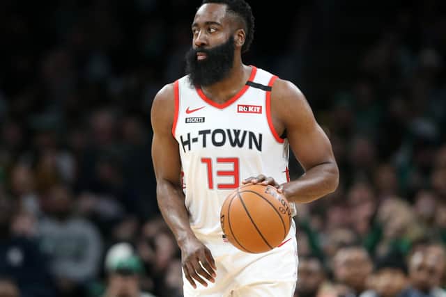 Houston Rockets’ superstar guard James Harden is one of four NBA Players currently on a ‘supermax contract’. Picture: Maddie Meyer/Getty