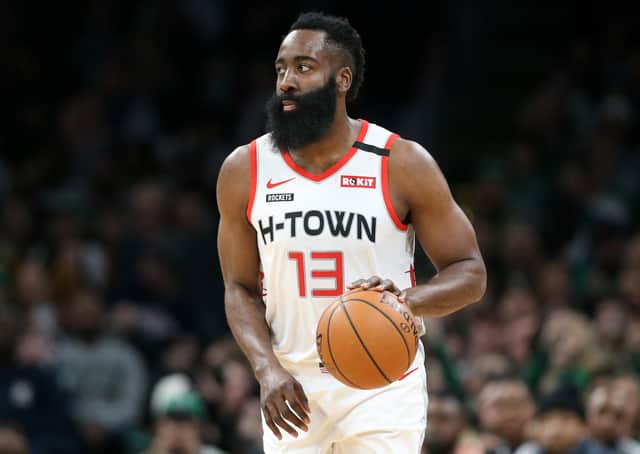 Houston Rockets’ superstar guard James Harden is one of four NBA Players currently on a ‘supermax contract’. Picture: Maddie Meyer/Getty