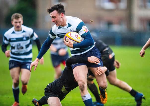 Rory McMichael in action for Heriot’s, who were second in the Super6 when all rugby was stopped. Picture: Bill Murray/SNS/SRU)