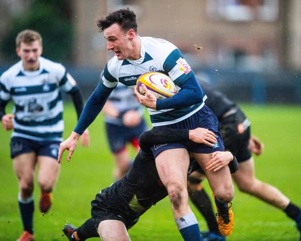 Rory McMichael in action for Heriot’s, who were second in the Super6 when all rugby was stopped. Picture: Bill Murray/SNS/SRU)