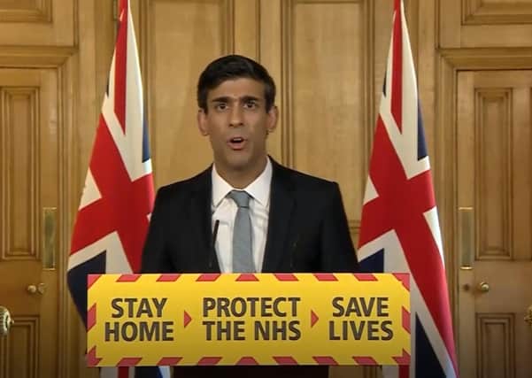 Chancellor Rishi Sunak announced companies had applied to furlough about a million people on the first day of the Government's new scheme (Picture: PA Video/PA Wire)