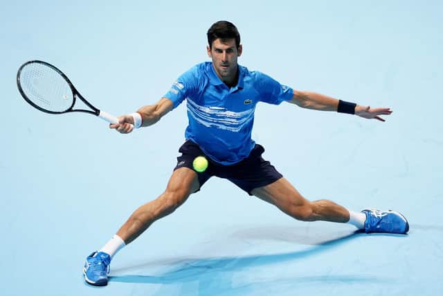 File photo dated 12-11-2019 of Novak Djokovic PA Photo. Issue date: Monday April 20, 2020. World No.1 Novak Djokovic’s opposition to vaccines could stand in the way of his return to tennis once it resumes from the coronavirus pandemic. See PA story TENNIS Coronavirus. Photo credit should read Tess Derry/PA Wire