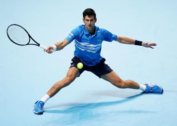 File photo dated 12-11-2019 of Novak Djokovic PA Photo. Issue date: Monday April 20, 2020. World No.1 Novak Djokovic’s opposition to vaccines could stand in the way of his return to tennis once it resumes from the coronavirus pandemic. See PA story TENNIS Coronavirus. Photo credit should read Tess Derry/PA Wire
