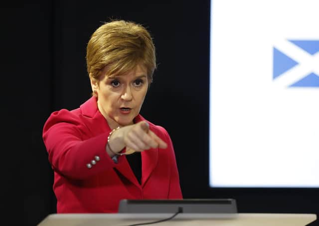 Scotland's First Minister Nicola Sturgeon spoke at a news conference in Edinburgh after the latest COBRA meeting to discuss the government's response to coronavirus crisis. Picture: PA
