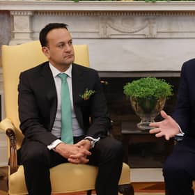 U.S. President Donald Trump (R) with Irish Prime Minister Leo Varadkar. Picture: Chip Somodevilla/Getty Images