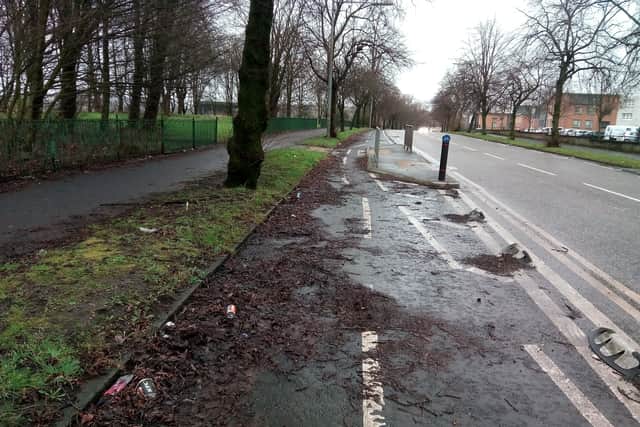 Lincoln Avenue cycle path in Knightswood close to Glasgow's new BMX Centre. 
Picture: Jpimedia